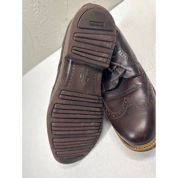 Cole Haan Grand OS Wingtip Oxford Mens Brown Leather Dress Shoe Casual Size 10 - Picture 4 of 5